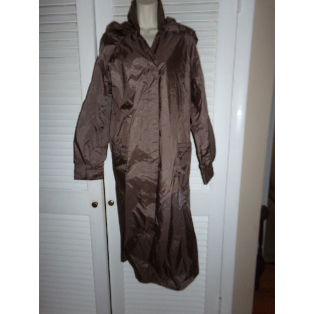 Totes Brown Long Hooded Raincoat